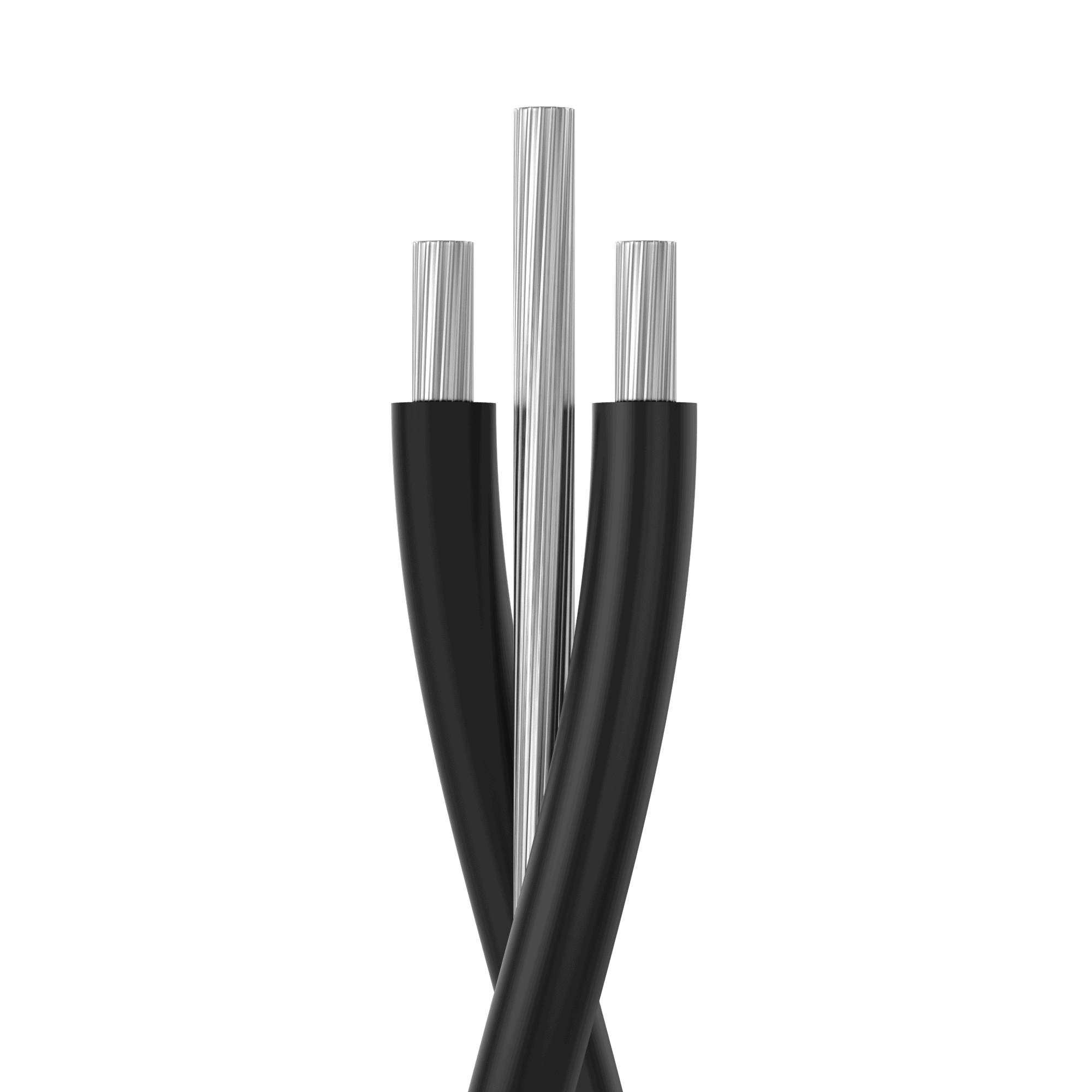 Service Drop Triplex, AAC Messenger, 1350 Aluminum Conductors, 90°C Dry or Wet, Rated 600 V